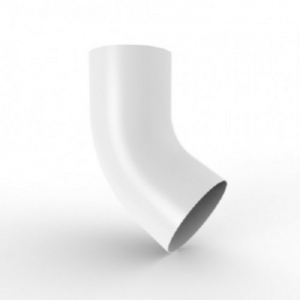 Колено круглой трубы ККТф. "ПС" 100 0,6 -белый*2(3) RAL 9003 пурал