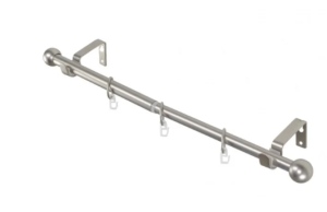 Карниз  ков раздв.d16/19мм 1,6-3,0 2-х ряд шар т/у серебро-матовое