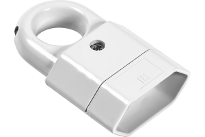 Гнездо штепсельное под плоскую вилку с кольцом белое 6 А 250В Smartbuy