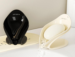 Мыльница "Капля" со сливом воды, 13,5*8,8*7,7 см, пластик