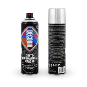 Аэрозольная светоотражающая краска DECORIX, 335 мл, прозрачная (12)