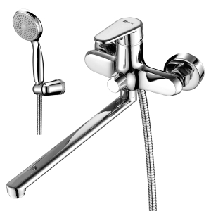 Смеситель POINTс плоским изливом 300 мм, дивертор с керам пласт LM0351C (12)(_12_)