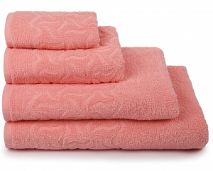 полотенце махровое размером 30*70 см 100 % хлопок цв. 13-1510 персик.