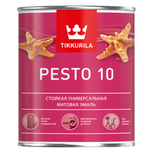 Эмаль Tikkurila Евро Песто 10 С алкидная Бесцветный Матовый 2,7л (6)