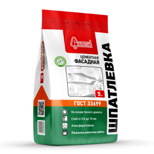 Шпатлевка 5кг  цементная Фасадная Старатели (180)