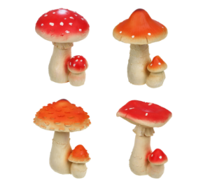 Фигура садовая Мухомор 12х12х16,6см 4 дизайна, полирезина INBLOOM