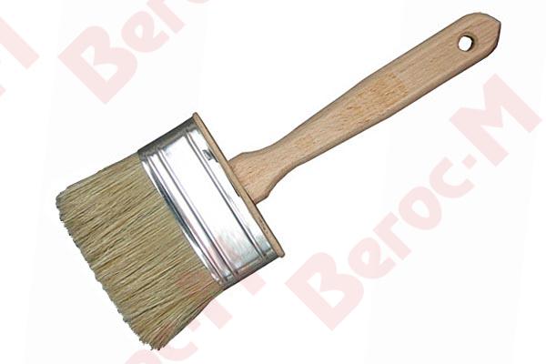 Кисть эллипсная КЭ 80*32мм нат. св.щет., дер. ручка (50)