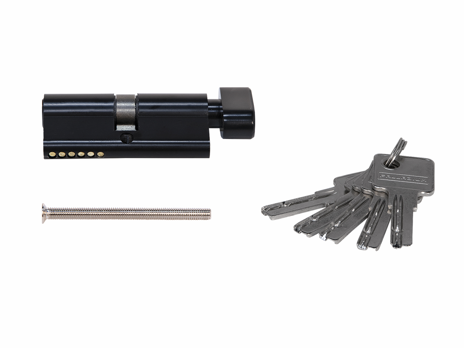 Цилиндровый механизм ZN 70 C BK (черный) с вертушкой (10/60)