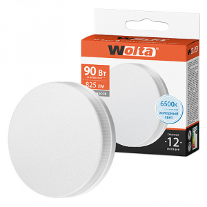 Лампа светодиодная 10Вт 6000K GX53 Wolta(10/100)