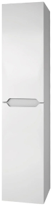 Пенал подвесн/напольный Dreja QL35 белый глянц. (35см,2дв,4стекл.полки) (1)