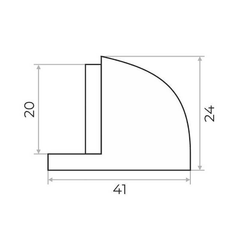 Ограничитель MARLOK 08.01.09 напольный Н=24 (872), BL (черный) (60/600)
