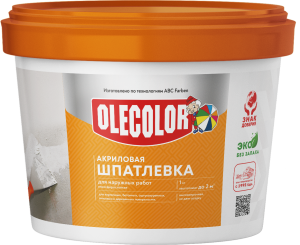Olecolor шпатлевка для наружных работ 0,9 кг новая