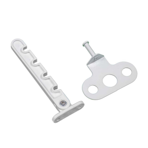 Ограничитель оконный для ПВХ 4-ёх поз., бел/цинк (50)