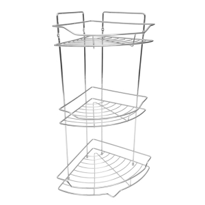 Полка настенная Delphinium 3-ярусная угловая "АЕ-436", хром	