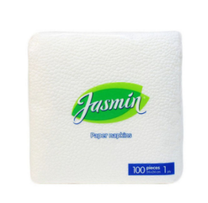 Салфетки бумажные Жасмин белые 100 шт/уп (50)