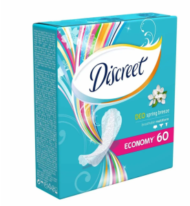 Прокладки ежедневные гигиенические DISCREET Deo Spring Breeze Multiform Trio 60шт(__)