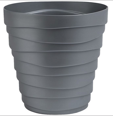 Кашпо "Бархан" (2,25л) Цв. Серебряный (Арт. КШ-4389)