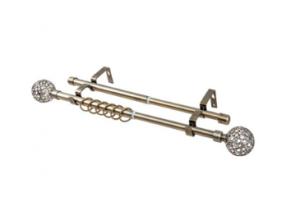 Карниз  ков раздв.d16/19мм 1,6-3,0 2-х ряд шар т/у антик-зол