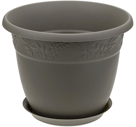 Кашпо "Рябина" D400мм 22,0л с/п Французcкий серый (5) М3060