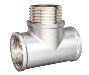 Тройник LD Pride (1/2") ВР/НР/ВР латунь никель