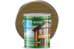 Состав защитно-красящий для древесины быстросохнущий Орех (9 л) Farbitex Profi Wood (1)