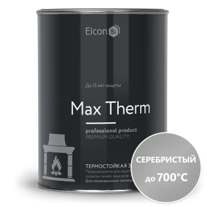 Термостойкая эмаль Elcon серебристая (до 700 град) 0,8 кг (12)
