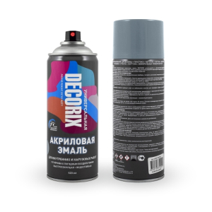 Аэрозольная эмаль универсальная DECORIX 520мл серый (12)