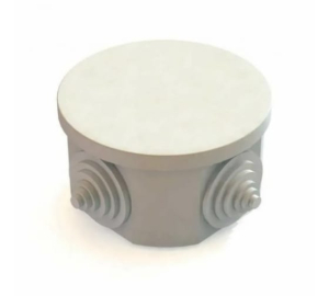 Коробка распаячная открытой установки D75х40 IP44 цвет серый RAL 7035 (1/60)