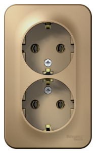 Титан розетка 2-х местная открытой установки с заземлением  BLANCA Schneider (8)