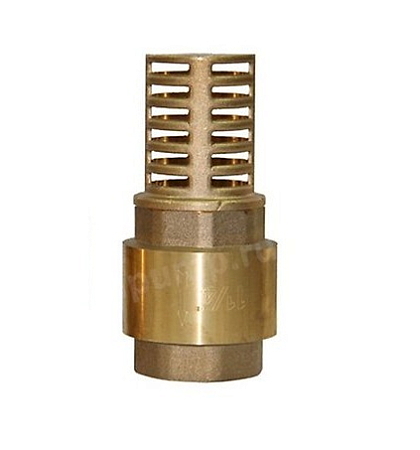 Обратный клапан 1" с сеткой (сетка-латунь, толкатель-пластик)(_100_)