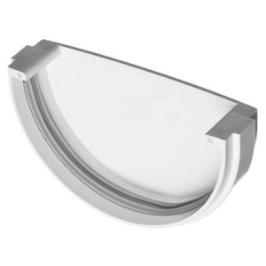 Заглушка желоба круглая ЗКф. "ПС" 125 0,6 -белый*2(3) RAL 9003 пурал