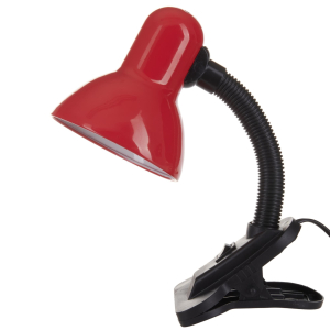 Светильник настольный. Цоколь E27. Цвет красный.(__)