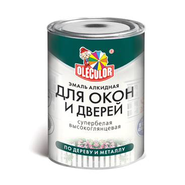 Эмаль для окон и дверей ПФ-115 Белый 0,9кг Olecolor Глянц. (14)