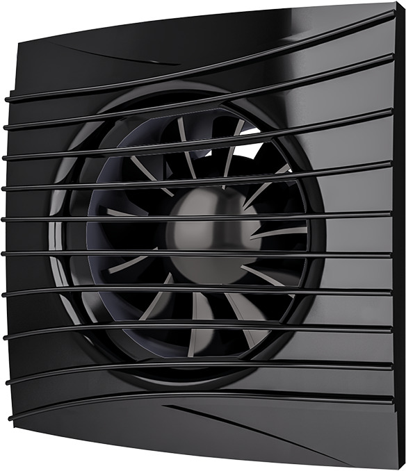 Вентилятор накладной SILENT D125 обр.клапан Obsidian DICITI (10)