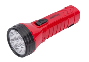 Фонарь аккумуляторный светодиодный 7 LED с прямой зарядкой Smartbuy, красный /120 ( _ )