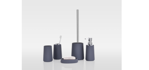 Стакан для зуб. щеток акрил, серый/белый