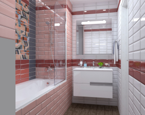 Плитка наст.Аккорд грань  Розовый светлый 285*85 (уп.0,97 м2 = 40 шт)