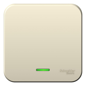 Молочный выключатель ОУ 1-кл.с подсветкой изол. пласт.  BLANCA (15)