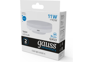 Лампа светодиодная 11Вт 6500K GX53 Gauss Elementary(10/100)