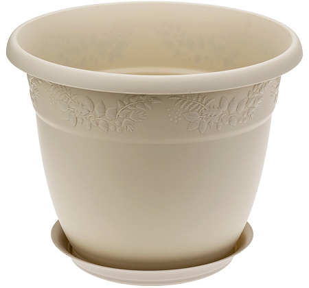 Кашпо "Рябина" D250мм 5,0л с/п Латте (16) М3056
