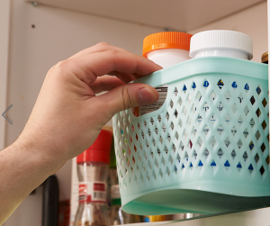 Корзинка "Ромбики" S 255*190*120мм с/кр Мята (43) АП 455