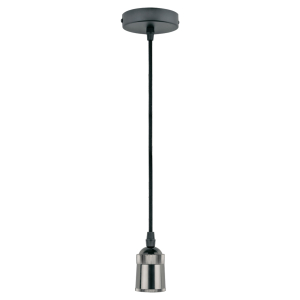 Патрон декоративный «Techno» с проводом (1м) и креплением E27 TS/1M/BL PEARL BLACK (10)