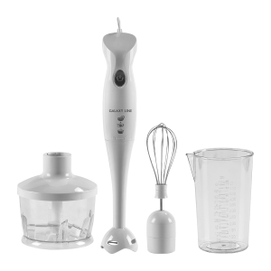 Блендерный набор Galaxy LINE GL 2127, белый с серым, погружной, 300 Вт, насадка-блендер, насадка-вен