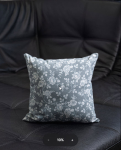 Подушка декоративная 40*40 Рогожка "Sonnet" арт.22 Реверанс серый дым