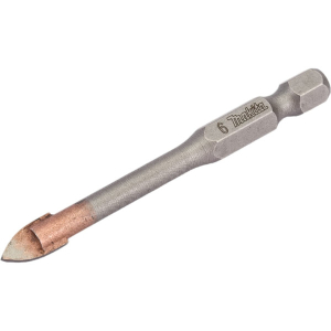 Сверло по стеклу, кафелю 6.0 х 65 мм 1/4'' MAKITA D-15964