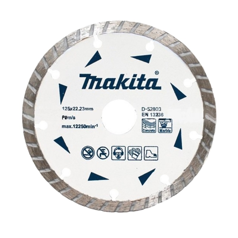 Алмазный диск сплошной Турбо по бетону/мрамору "Эконом" 125x22,23 мм MAKITA (10)