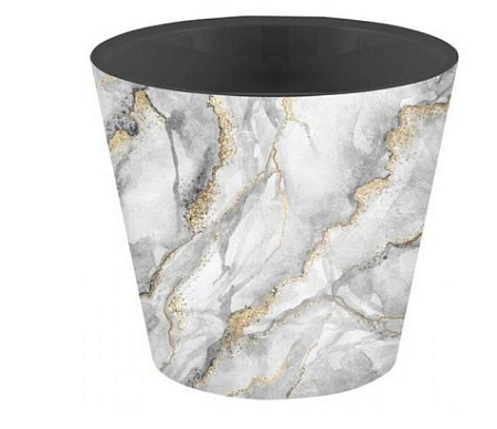 Кашпо "Rosemary" D200 4,0л дренаж.вставка декор Белый (12) 221603229/0199