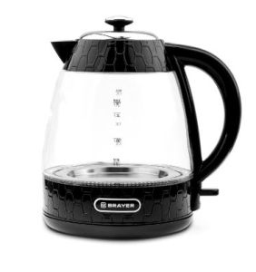 Чайник электрический, BRAYER STRIX, 2200 Вт, 1,7 л, стекл.корп,автооткл. 1047BR (_1_)