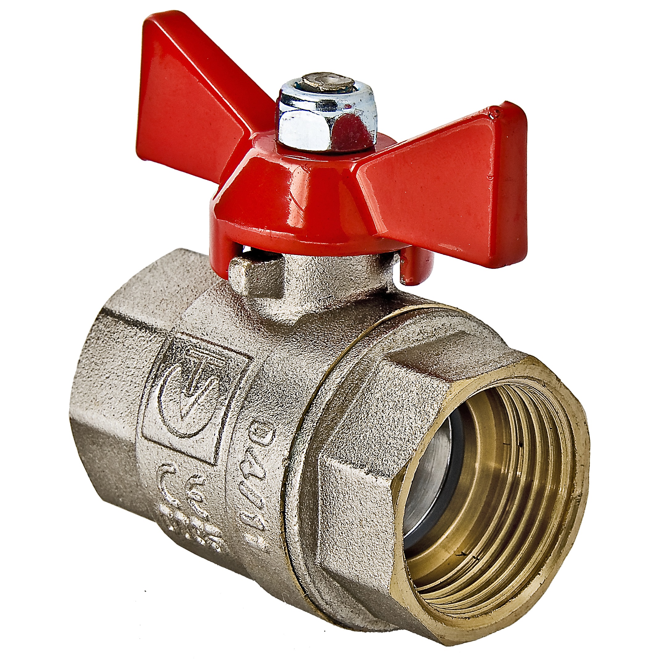 217 VT Кран шаровый ручка бабочка вн-вн 1/2" (6/16)