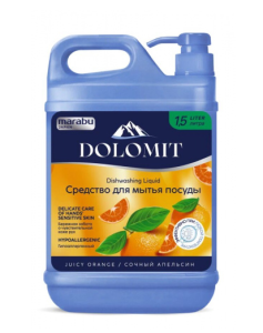 Средство для мытья посуды MARABU DOLOMIT "Сочный апельсин", 1,5л, 10 бут/кор Япония(__)